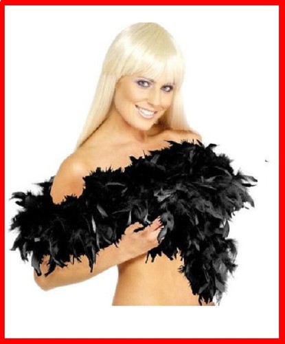 Boa piume struzzo nero 80 - di,